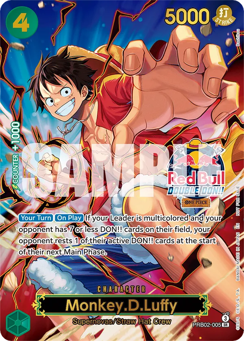 Monkey.D.Luffy (Textured Red Bull Double Don Stamp)