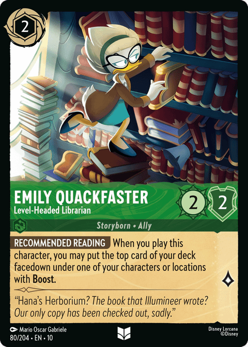 Emily Quackfaster - Level-Headed Librarian