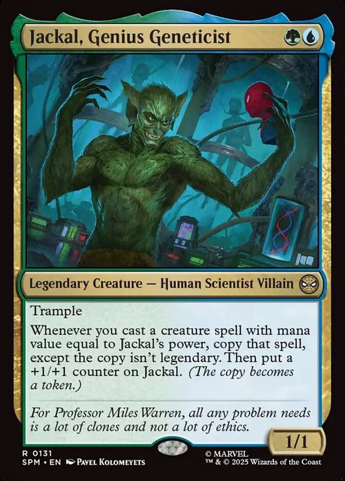 Jackal, Genius Geneticist