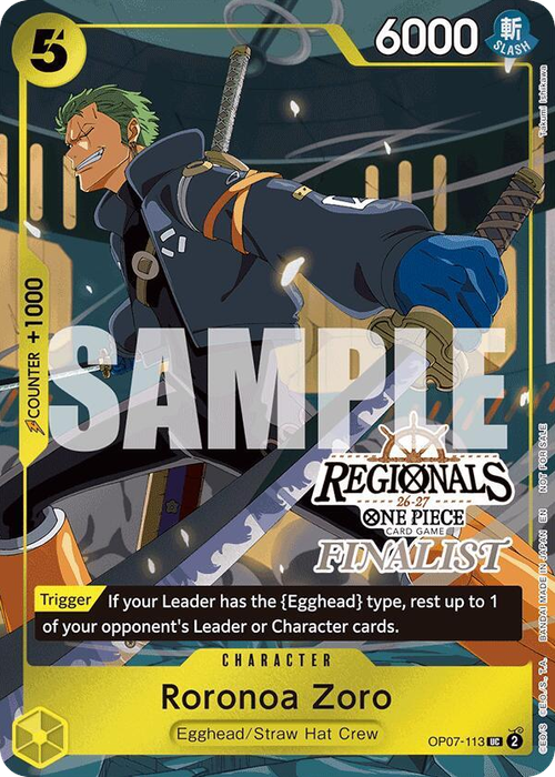 Roronoa Zoro (Regional Finalist Stamp)