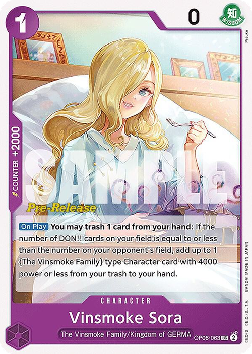 Vinsmoke Sora (Pre-Release Stamp)