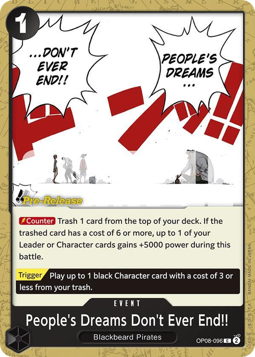 People's Dreams Don't Ever End!! (Pre-Release Stamp)