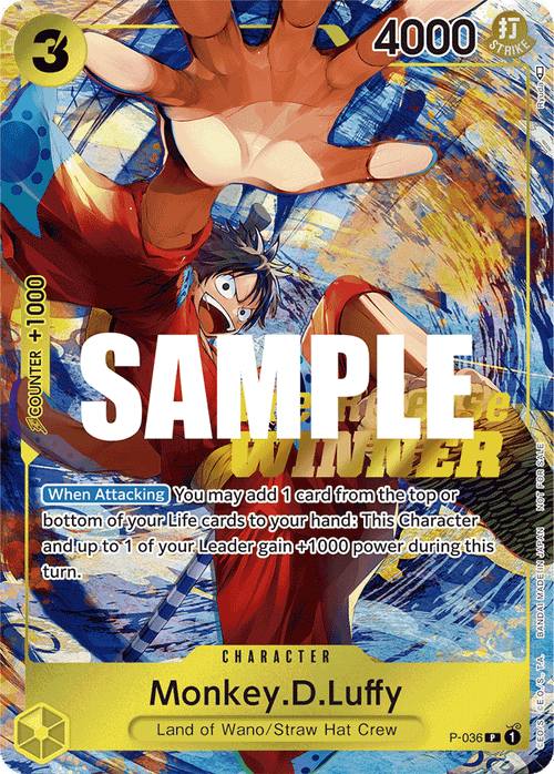 Monkey.D.Luffy (Pre-Release Champion Stamp)