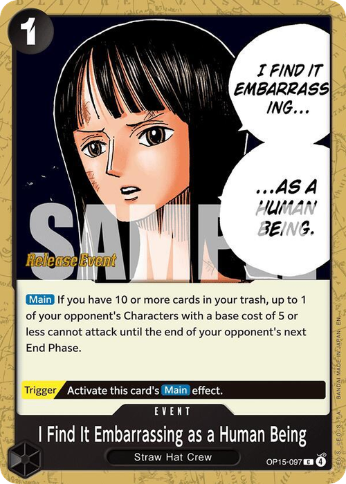 I Find It Embarrassing as a Human Being (Release Event Stamp)