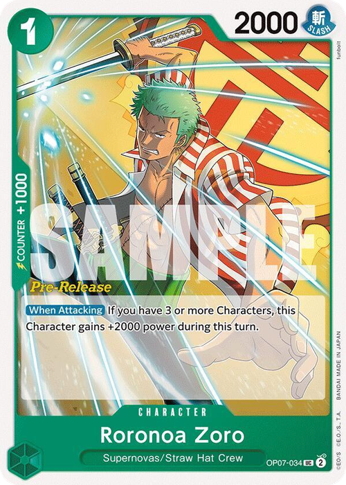 Roronoa Zoro (Pre-Release Stamp)