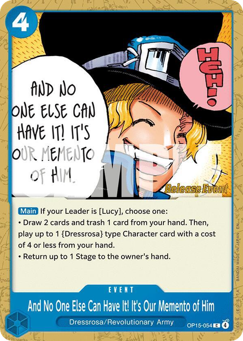And No One Else Can Have It! It's Our Memento of Him (Release Event Stamp)