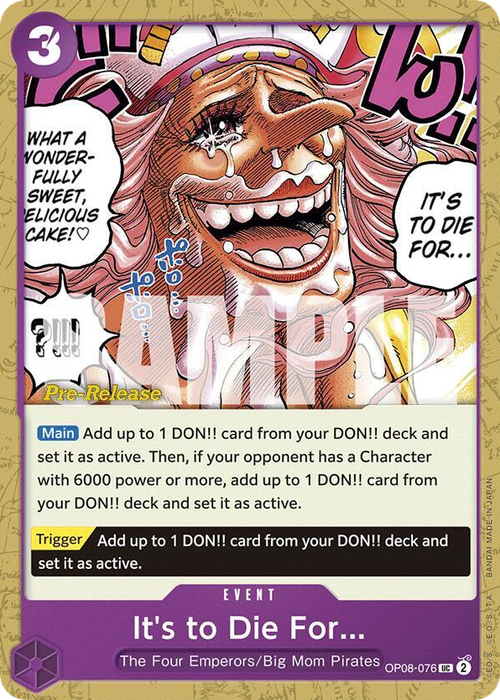 It's to Die For... (Pre-Release Stamp)