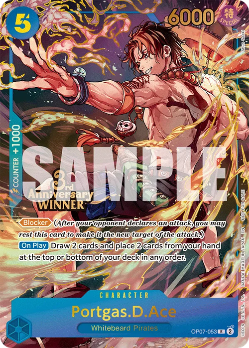 Portgas.D.Ace (3rd Anniversary Champion Stamp)